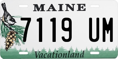 ME license plate 7119UM