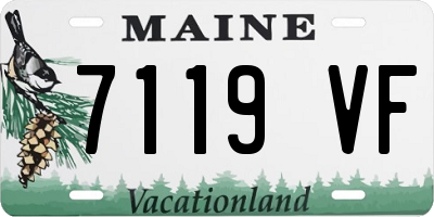 ME license plate 7119VF