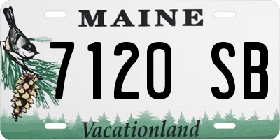 ME license plate 7120SB