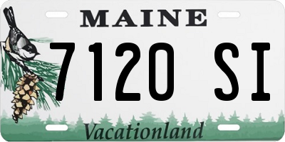 ME license plate 7120SI