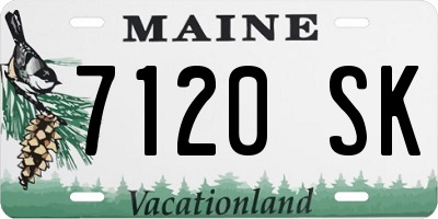 ME license plate 7120SK