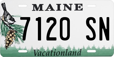 ME license plate 7120SN