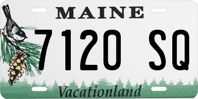 ME license plate 7120SQ