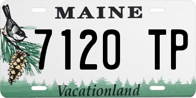 ME license plate 7120TP