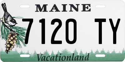 ME license plate 7120TY