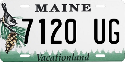 ME license plate 7120UG