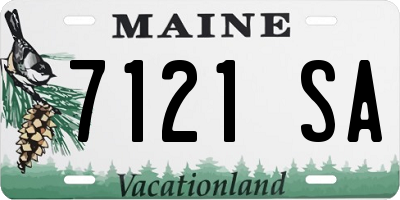 ME license plate 7121SA