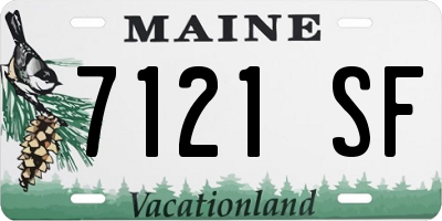 ME license plate 7121SF