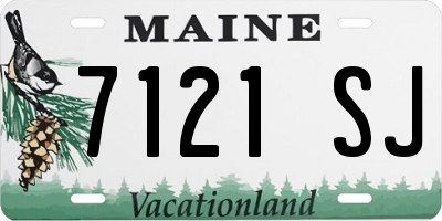 ME license plate 7121SJ
