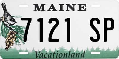 ME license plate 7121SP