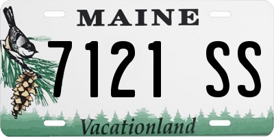 ME license plate 7121SS