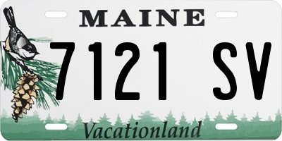 ME license plate 7121SV