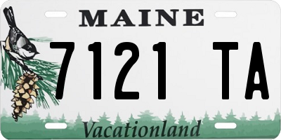 ME license plate 7121TA