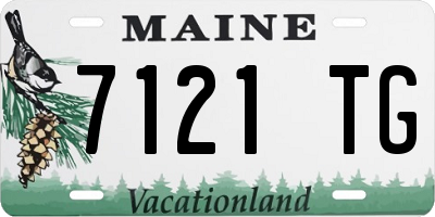 ME license plate 7121TG
