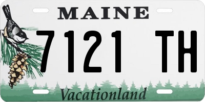 ME license plate 7121TH