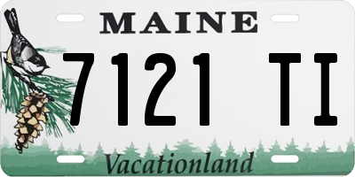 ME license plate 7121TI