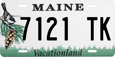 ME license plate 7121TK
