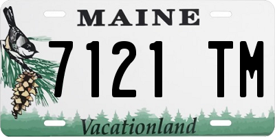 ME license plate 7121TM
