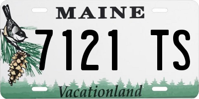 ME license plate 7121TS