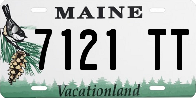 ME license plate 7121TT