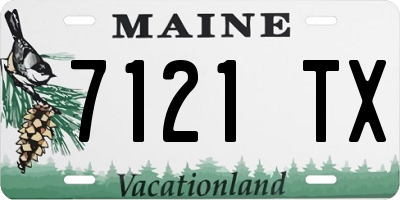 ME license plate 7121TX