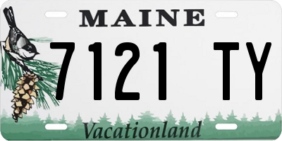 ME license plate 7121TY