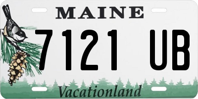 ME license plate 7121UB