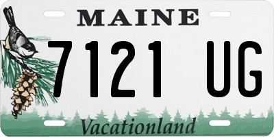ME license plate 7121UG
