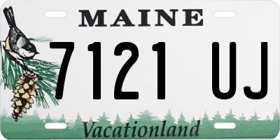 ME license plate 7121UJ