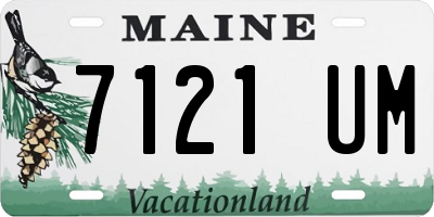 ME license plate 7121UM