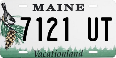 ME license plate 7121UT