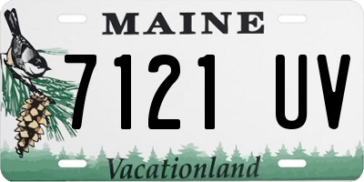 ME license plate 7121UV