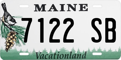 ME license plate 7122SB