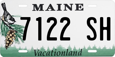 ME license plate 7122SH