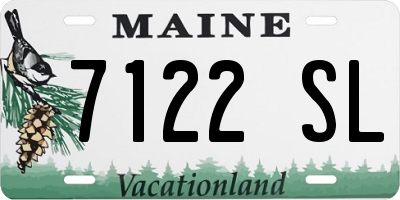 ME license plate 7122SL