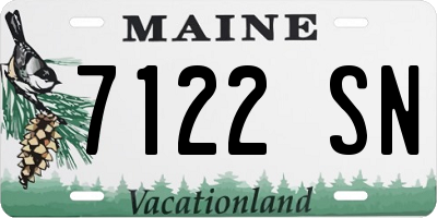 ME license plate 7122SN
