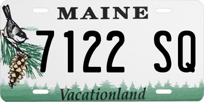 ME license plate 7122SQ