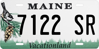 ME license plate 7122SR
