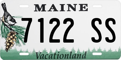 ME license plate 7122SS