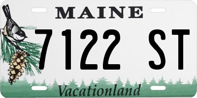 ME license plate 7122ST