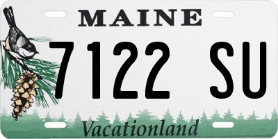 ME license plate 7122SU