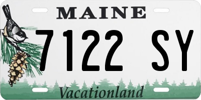 ME license plate 7122SY