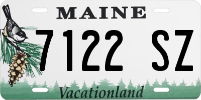 ME license plate 7122SZ
