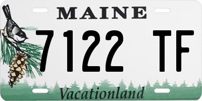 ME license plate 7122TF