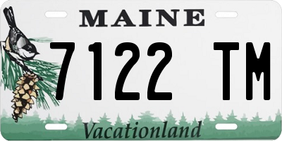 ME license plate 7122TM