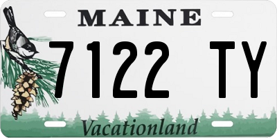 ME license plate 7122TY