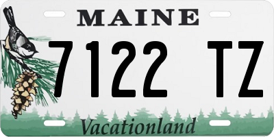 ME license plate 7122TZ