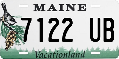 ME license plate 7122UB