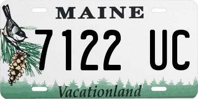ME license plate 7122UC