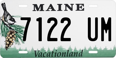 ME license plate 7122UM